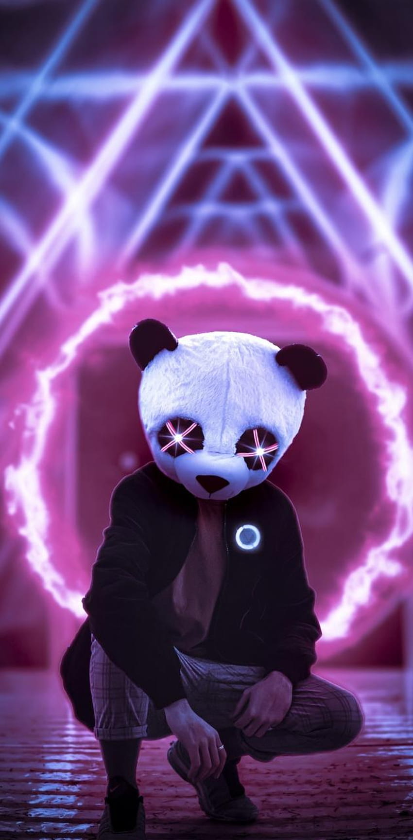 Panda Neon Lights firmy AmazingWalls — na ZEDGEâ, Panda Boy Tapeta na telefon HD